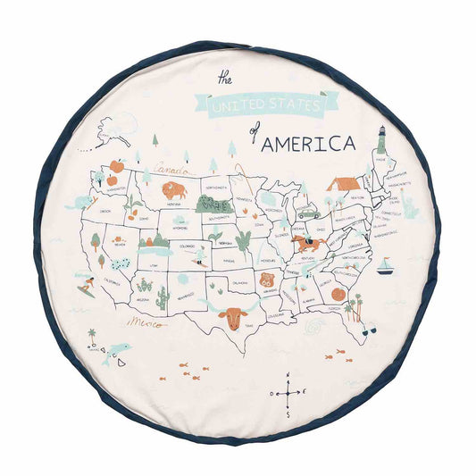 比利时Play&Go活动垫收纳2合1-美国地图