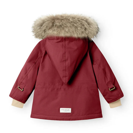 丹麦Mini A Ture- Wang fleece winter jacket FUR 2850-RED MERLOT