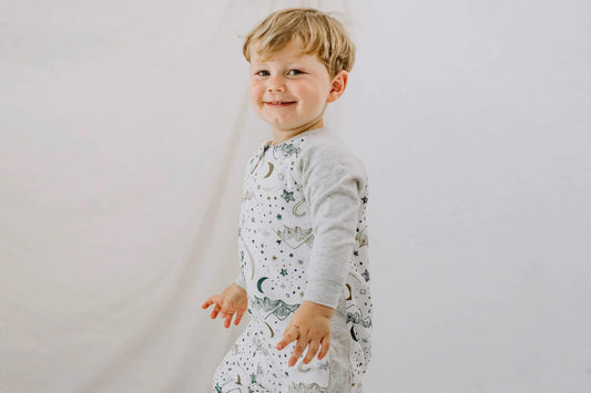 Nest Designs Bamboo Long Sleeve Footed Sleep Bag 1.0 TOG - Stars White