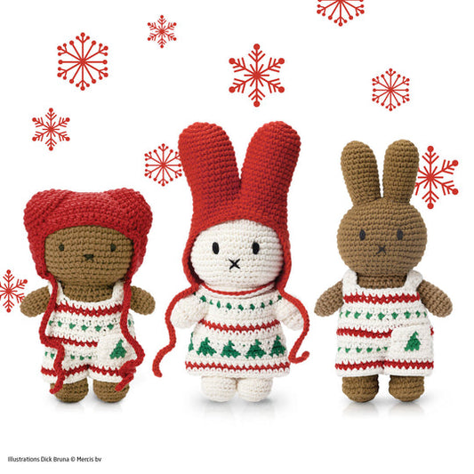 荷兰手工Just Dutch-Miffy Christmas Dress christmas dress + red hat