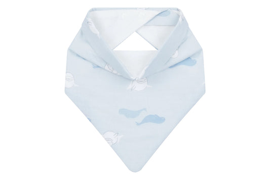 Nest Designs Bamboo Baby Terry Back Bandana Bib (2 Pack) - Belugas