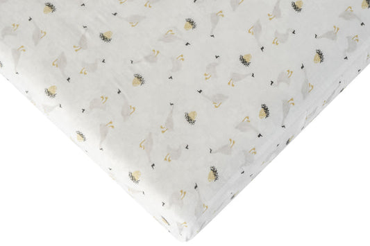 Nest Designs Fitted Bamboo Crib Sheet - The Goose & The Golden egg -132X71