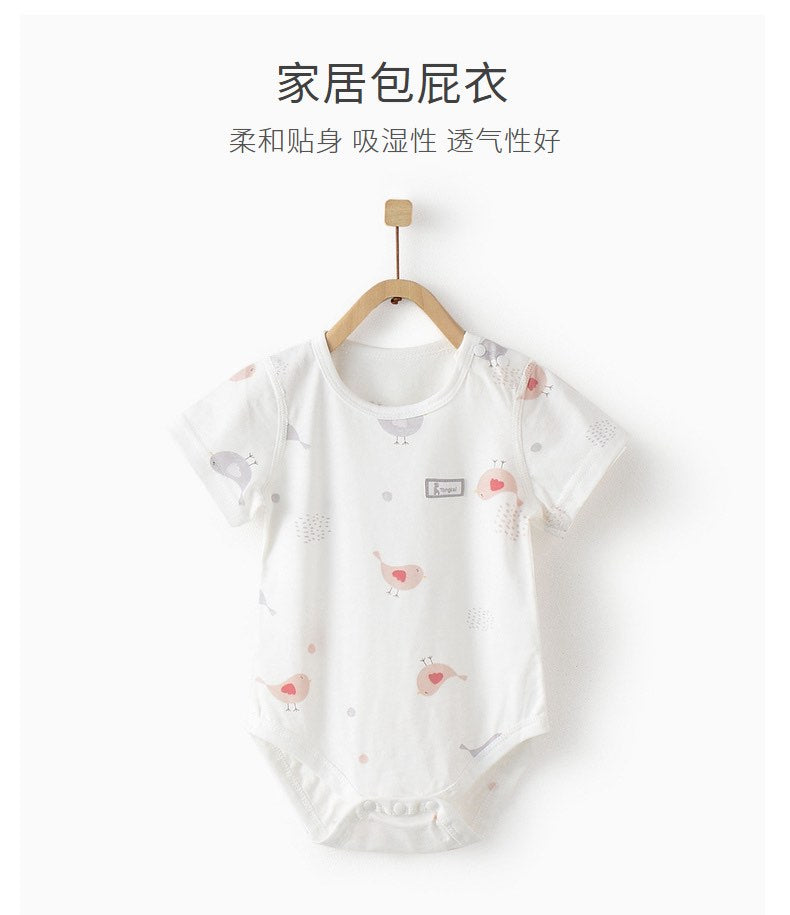 无骨工艺春夏肩开包屁衣3-18月
