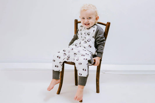 Nest Designs Bamboo Long Sleeve Footed Sleep Bag 1.0 TOG - Panda Party