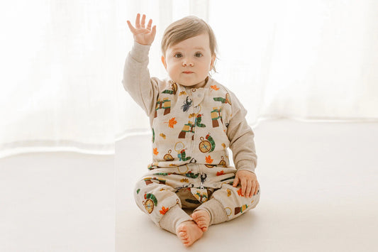 Nest Designs Raglan Bamboo Cozy Footed Sleep Bag 2.5 TOG - Eric Carle Adventure Time