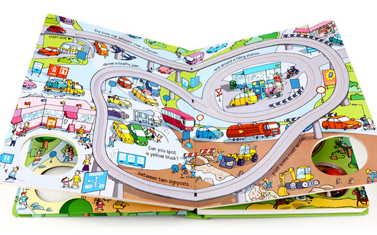 Usborne轨道书 Pull Back Busy Car