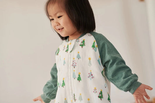 Nest Designs Bamboo Jersey Footed Sleep Bag 2.5 TOG - Twinkle Trees