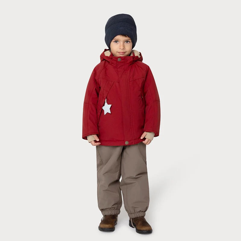 丹麦Mini A Ture- Valonso fleece lined winter jacket 2850-RED MERLOT