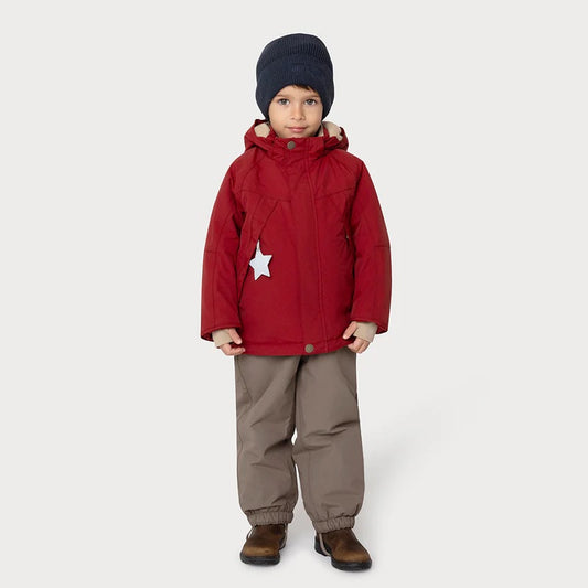 丹麦Mini A Ture- Valonso fleece lined winter jacket 2850-RED MERLOT