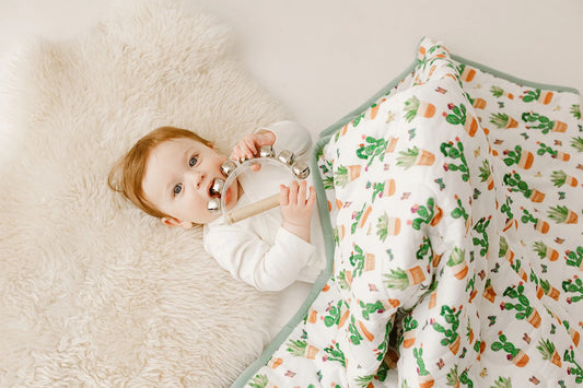 Nest Designs Small Quilted Winter Blanket 3.2 TOG - Eric Carle I spy Cacti