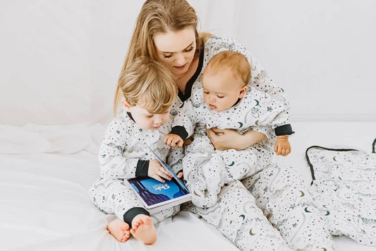 Nest Designs Organic Cotton Long Sleeve Sleep Bag 1.0 TOG - Stars White