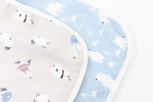 Nest Designs Burp ' n Bib (2 Pack) - Polar Bear