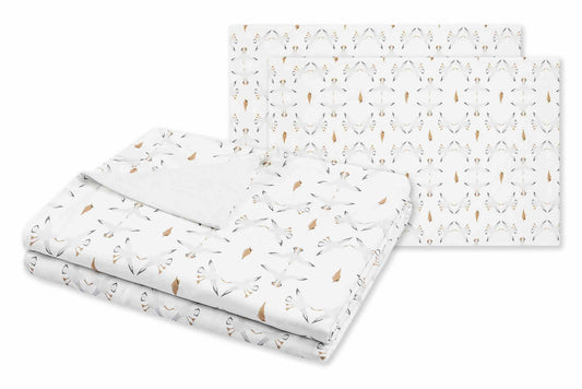 Nest Designs Bamboo 3 Piece Adult Duvet and Pillowcase Set - Seagulls & Seashells