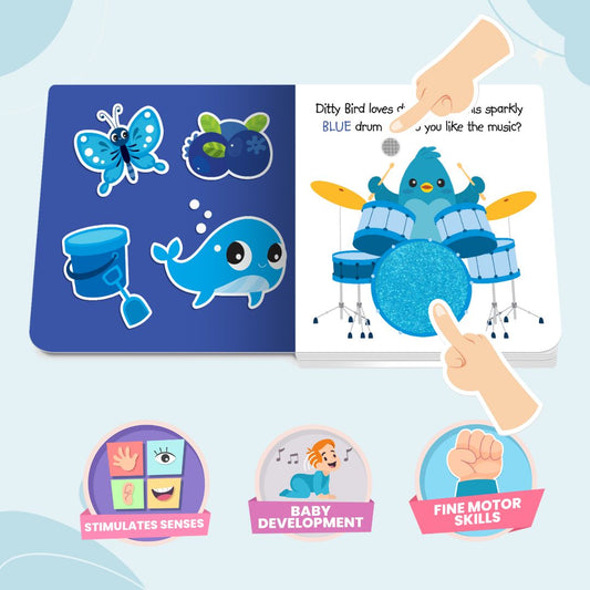 Ditty Bird First Sensory Book -Montessori- Touch the colors