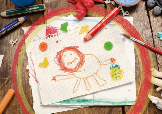 德国Stabilo 6 pencils Stabilo Woody 3 in 1 PASTEL + sharpener-可以画在玻璃上的胖蜡笔