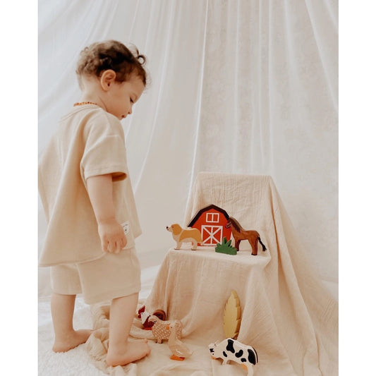 土耳其L and Wood 木质农场动物叠叠乐