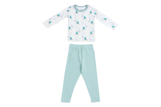 Nest Designs Bamboo Jersey Two-Piece Long Sleeve PJ Set - The Happy Hermit
