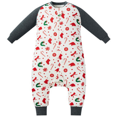 Nest Designs 2.5 TOG Bamboo Jersey Footed Sleep Bag - Candy Cane Lane