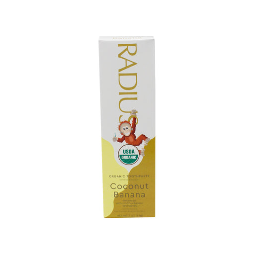 美国RADIUS Usda Organic Children'S Coconut Banana Toothpaste - 3 oz - 6mo+