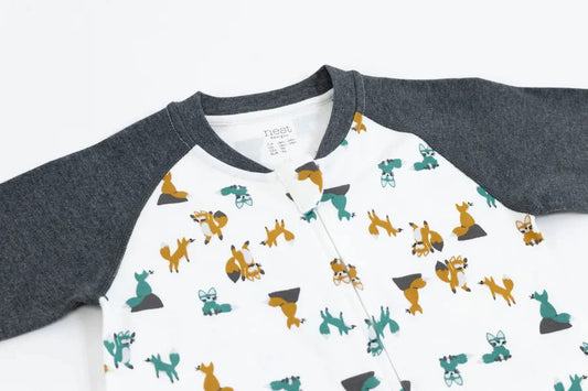 Nest Designs Organic Cotton One-Piece Zip Footless
Sleeper - Foxtrot - 2T-3T