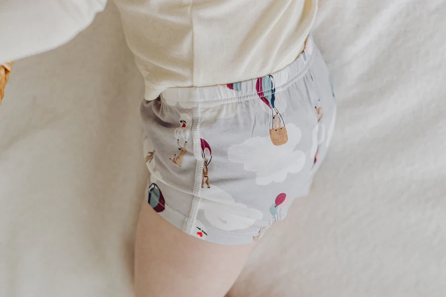 Nest Designs Bamboo Girls Boy Short Underwear (2 Pack) - Sahara Sky