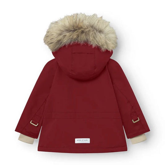 丹麦Mini A Ture- Wally fleece lined winter jacket FUR2850-RED MERLOT