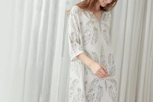 Nest Designs Women's Bamboo Sleeping Tunic - Feather White