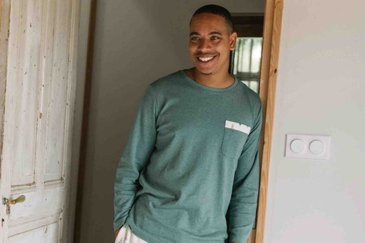 Nest Designs Men's Organic Cotton Long Sleeve PJ Set - Twinkle Trees