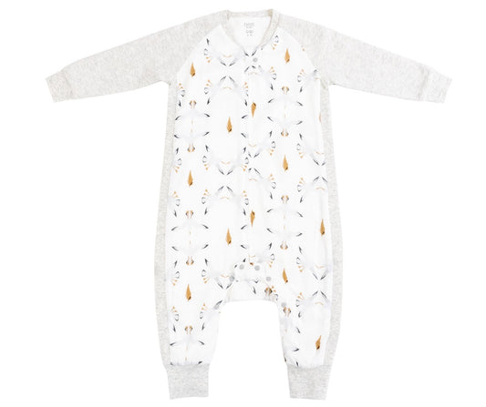 Nest Designs Bamboo Long Sleeve Footed Sleep Bag 1.0 TOG - Seagulls & Seashells