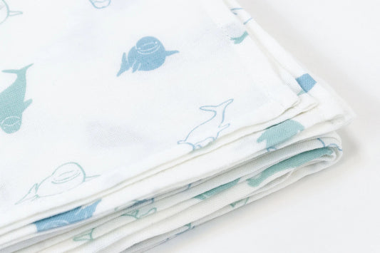 Nest Designs Bamboo Swaddle Blankie (Single) - Baby Beluga 47x47 inch