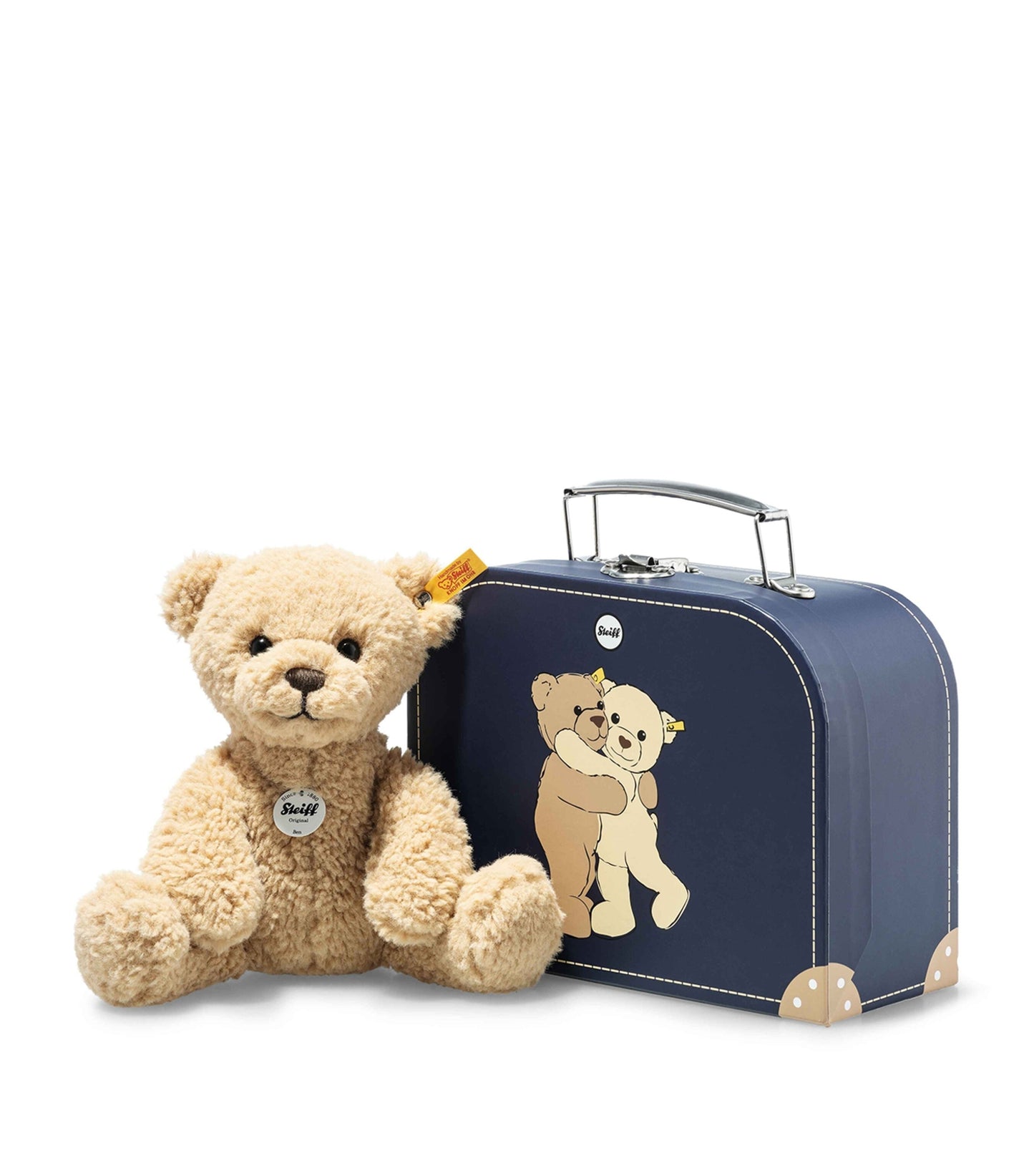 德国百年手工泰迪Steiff Ben Teddy Bear In Suitcase 8"