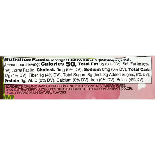 果味超浓的果丹皮Organic Strawberry-MangoPeel Away