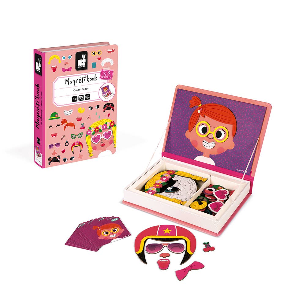 法国Janod Magneti'book - Girl's Crazy Faces