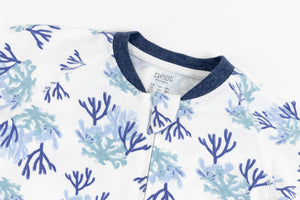 Nest Designs Bamboo Jersey One-Piece Zip Footless Sleeper - Blue Reef
