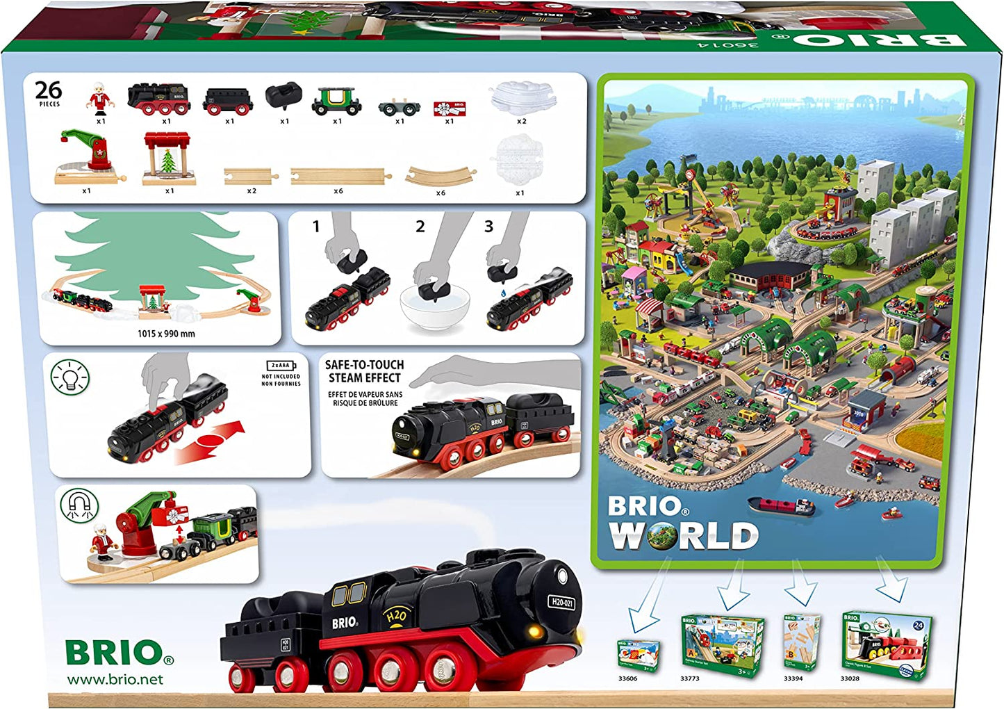 瑞典Brio-Christmas Steaming Train Set