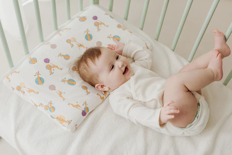 Nest Designs Bamboo Jersey Toddler Pillow and Pillowcase (Medium 55X 35) - Giraffe Shapes