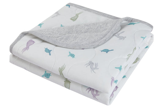 Nest Designs Small Quilted Bamboo Jersey Cozy Blanket 2.0 TOG - The Tortoise & The Hare