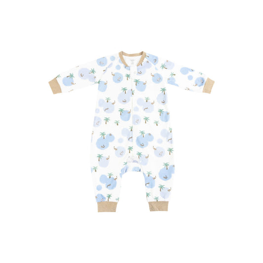 Nest Designs Organic Cotton Long Sleeve Footed Sleep Bag 1.0 TOG -Thirsty Tigers