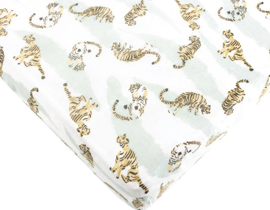 Nest Designs Fitted Bamboo Crib Sheet - Jungle Stripes