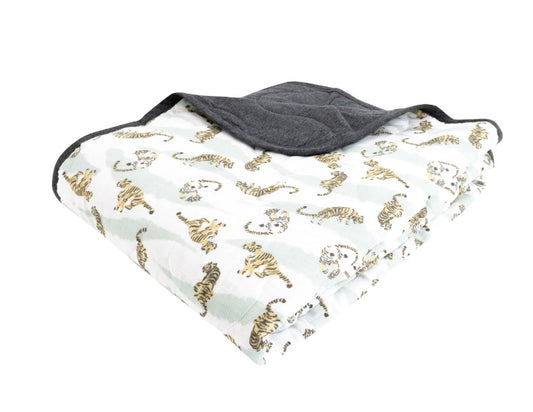 Nest Designs Medium Quilted Bamboo Cozy Blanket 2.0 TOG - Jungle Stripes