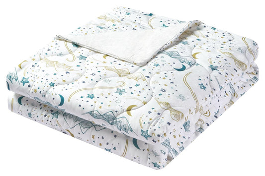 Nest Designs Small Quilted Bamboo Jersey Cozy Blanket 2.0 TOG - Stars White