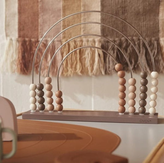 丹麦OYOY彩虹算盘-巧克色