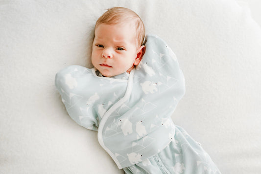 Nest Designs Organic Cotton Startle Stop Sleep Bag 0.5 TOG - Snowy Peaks