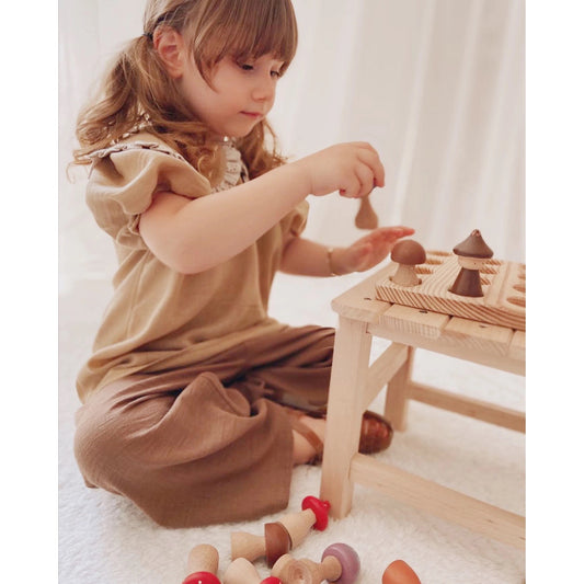 土耳其L and Wood 小矮人蘑菇木质玩偶套件