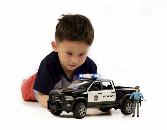 每个男孩子的梦想 Bruder 02505 Police Ram 2500 w/ Policeman and Light & Sound Module