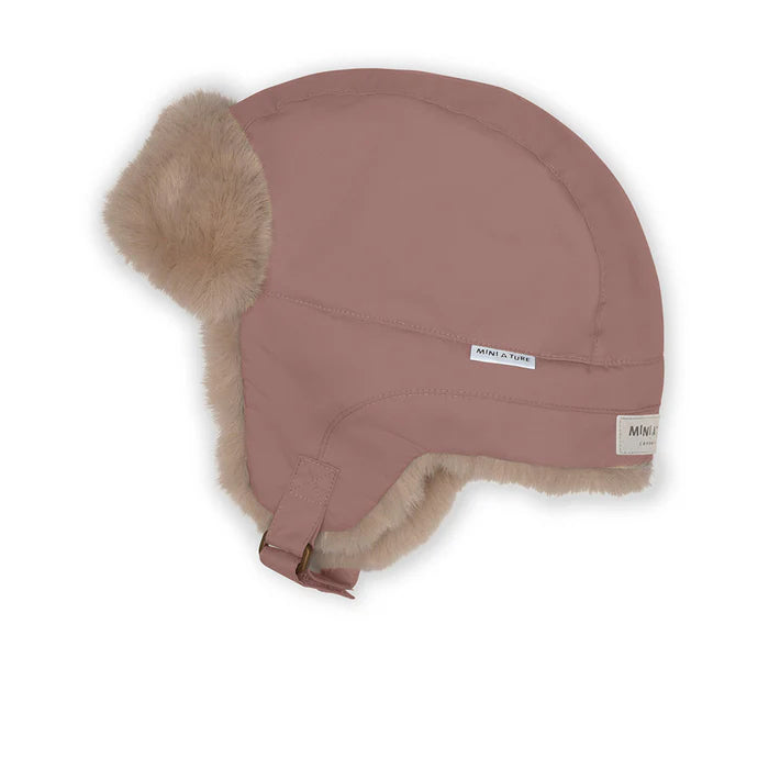 丹麦Mini A Ture- Crister teddy lined winter hood4650-LIGHT PLUM