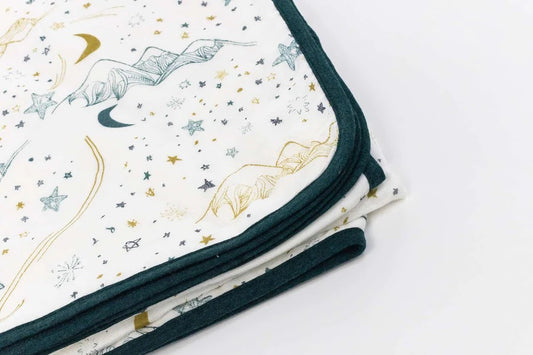 Nest Designs 4 layer Bamboo Nesting Baby Blanket - Stars White