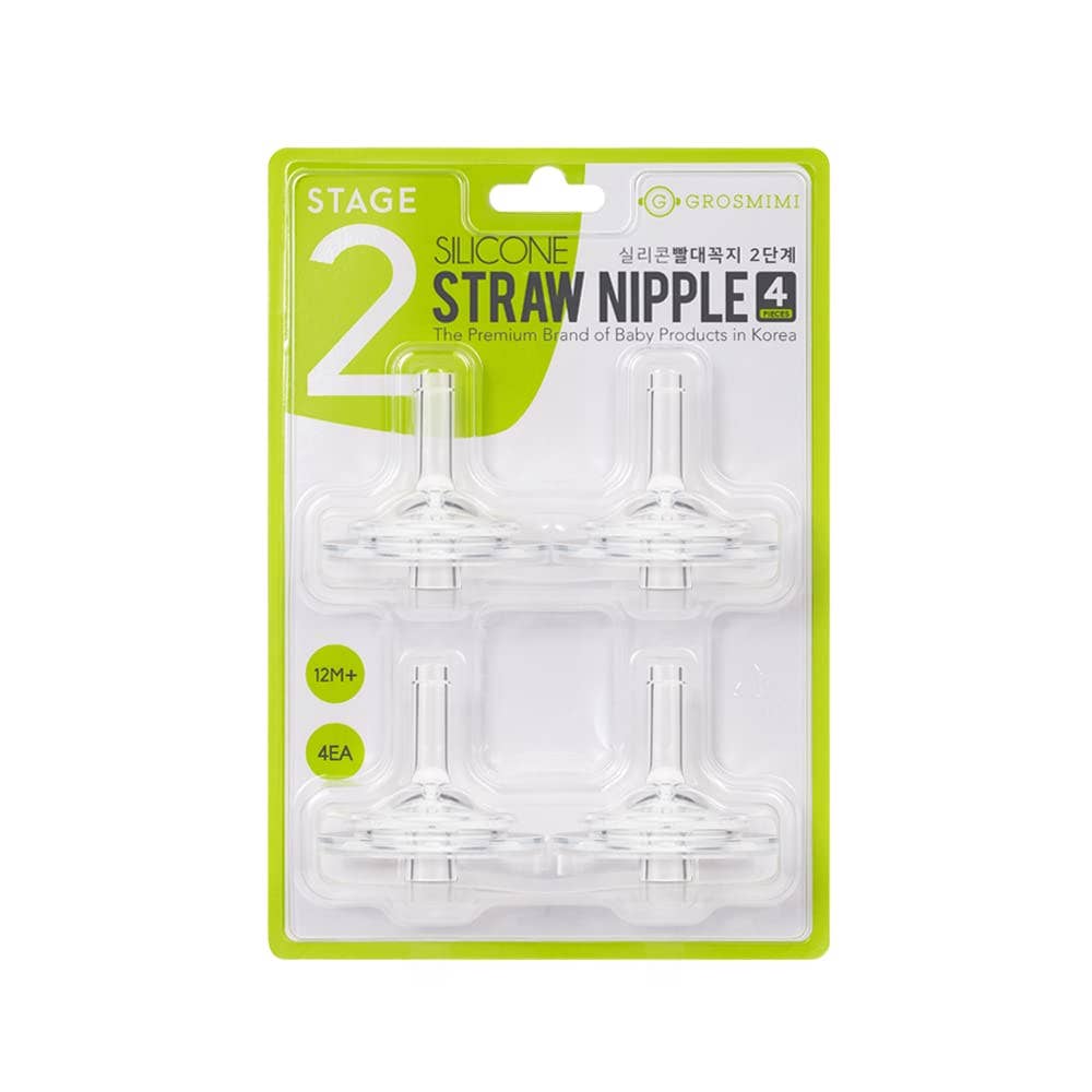 韩国Grosmimi Straw Nipple Replacement Kit (4-counts)
