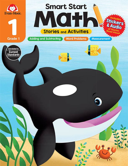 北美黄冈Evan-Moor Smart Start: Math Stories and Activities, Grade 1 Workbook