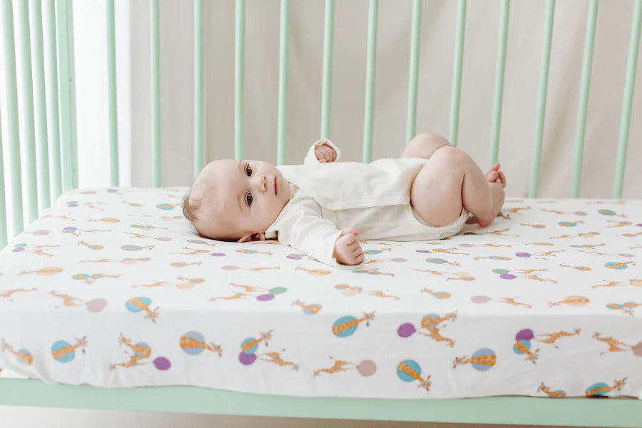 Nest Designs Bamboo Fitted Crib Sheet - Giraffe Shapes